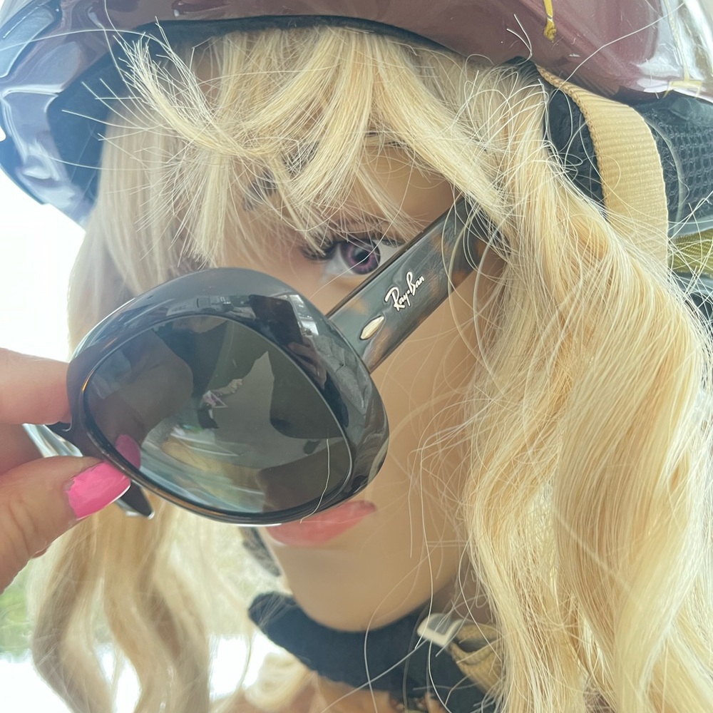 Ray-Ban Tortoise Sunglasses with Green Lenses